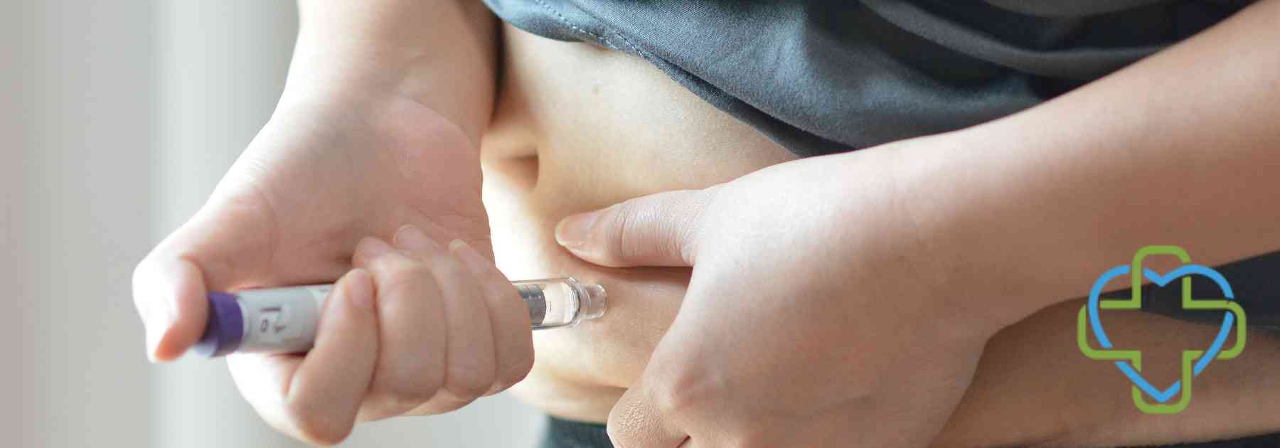 person in green shirt using weight loss injection