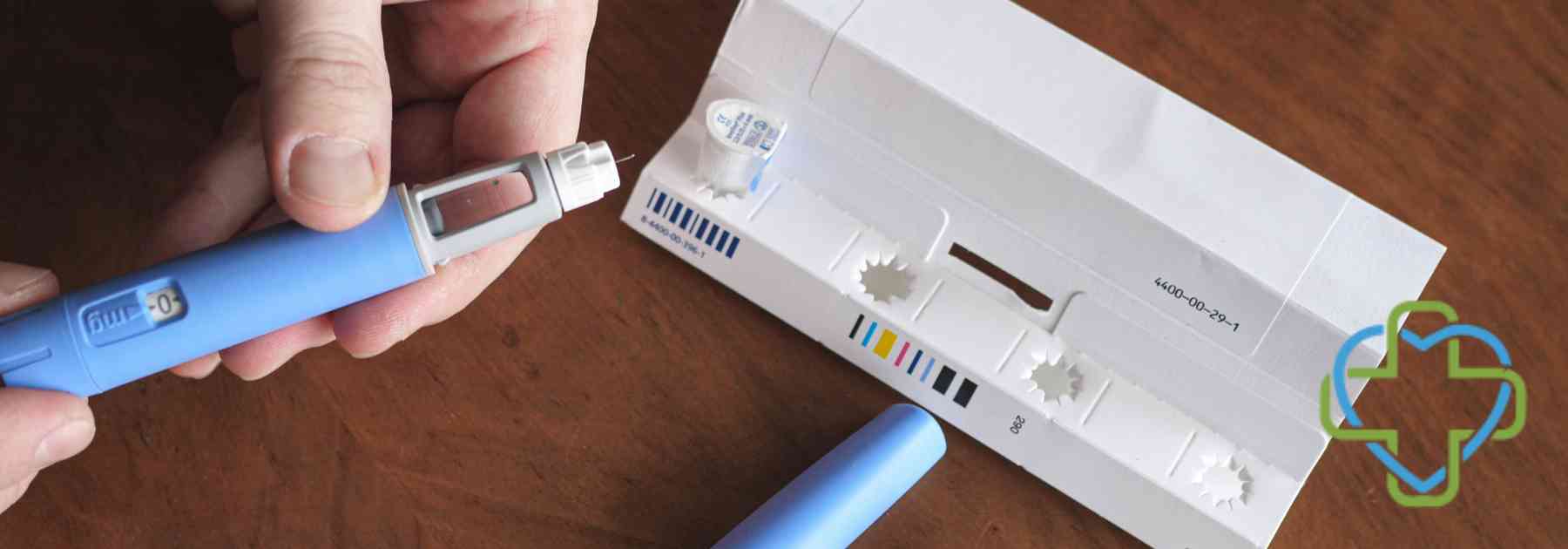 person removing weight loss injection from packaging